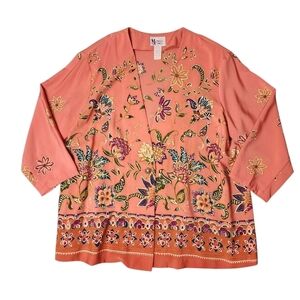 Maggie Sweet Floral Button Closure Blouse - EUC
